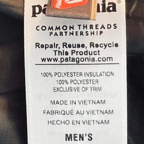 Patagonia Men's Dark Grey Quilted Vest Size Medium - Picture 12 of 12